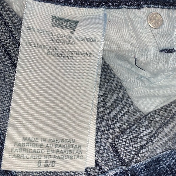 Levi’s 505 Straight Leg Special Detail Size 8 Blue Jeans - Picture 7 of 10